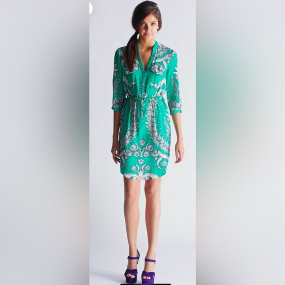 Yoanna Baraschi button front dress with roll tab sleeves - Picture 16 of 16